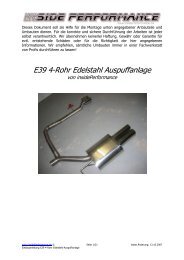 E39 4-Rohr Edelstahl Auspuffanlage - insidePerformance