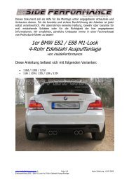 1er BMW E82 / E88 M1-Look 4-Rohr Edelstahl Auspuffanlage