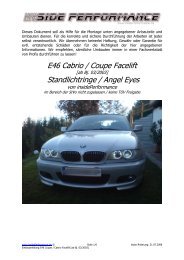 E46 Cabrio / Coupe Facelift Standlichtringe / Angel Eyes