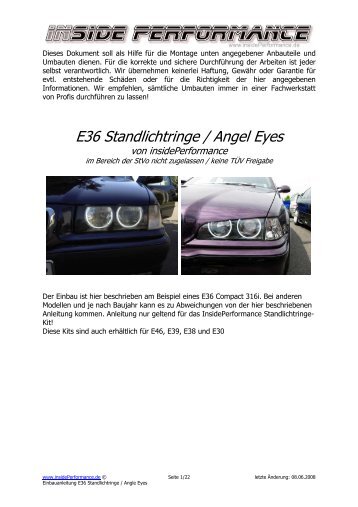 E36 Standlichtringe / Angel Eyes - insidePerformance
