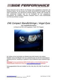 Einbau Standlichtringe E46 Compact - insidePerformance