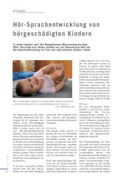 HÃ¶r-Sprachentwicklung von hÃ¶rgeschÃ¤digten Kindern - Pro Audito ...