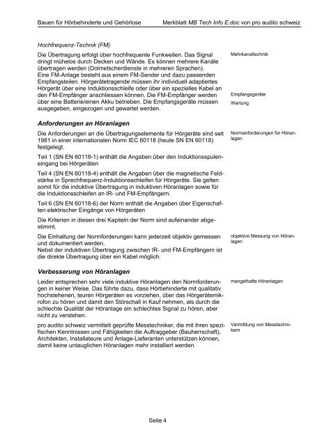 Merkblatt Technische Information zu Raumakustik ...