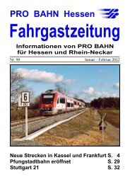 FGZ 90 â Januar/Februar 2012 - Pro Bahn Frankfurt