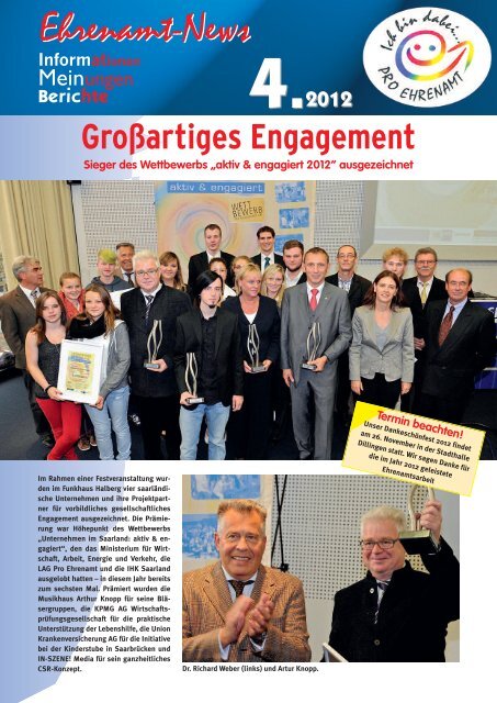 Ehrenamt-News 4-2012 - LAG Pro Ehrenamt