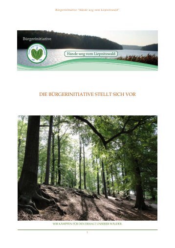 DIE BÃRGERINITIATIVE STELLT SICH VOR - Pro Liepnitzwald