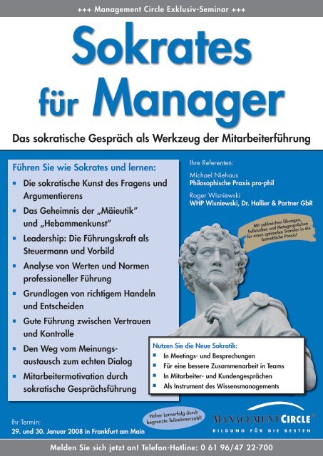 Sokrates fÃ¼r Manager - Philosophische Praxis
