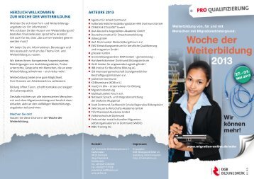 Veranstaltungsflyer - Pro Qualifizierung