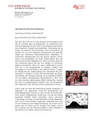 Jahresbericht 2010 des PrÃ¤sidenten Jean ... - Pro Velo Schweiz