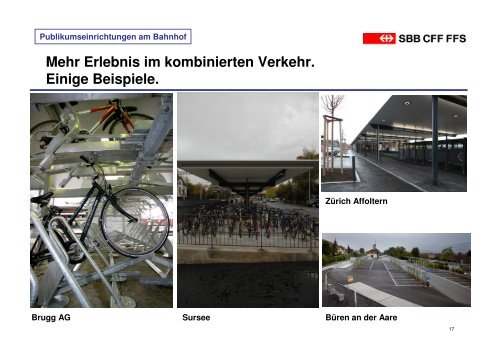 Publikumseinrichtungen am Bahnhof - Pro Velo Schweiz