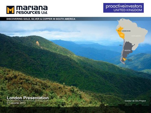 Mariana Resources One2One Investor Presentation 23rd May 2013