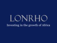 Lonrho One2One Investor Presentation - Proactive Investors