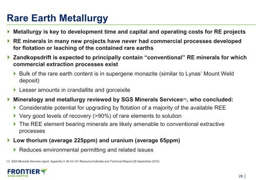 Developing a world-class rare earth deposit in South Africa