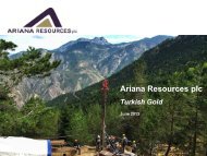 Ariana Resources One2One Investor Presentation 25th June 2013