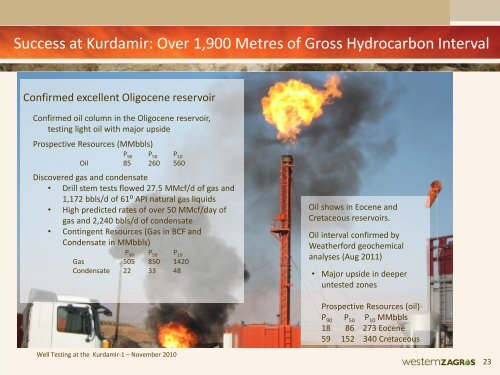 WesternZagros Resources One2One Presentation - September 2011