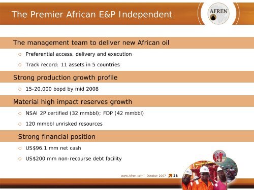 Afren (Presentation) - Proactive Investors