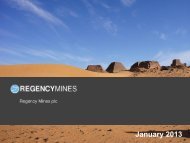 Regency Mines One2One Investor Forum 30th January 2013 (PDF)