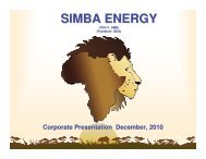Simba Energy Corporate Presentation - Proactive Investors