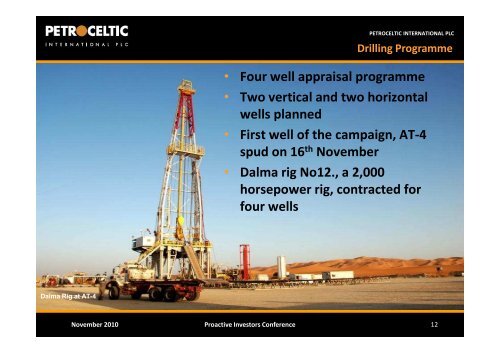 Petroceltic International One2One Presentation - Proactive Investors