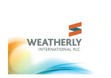 Weatherly International One2One Investor Presentation 18th April ...