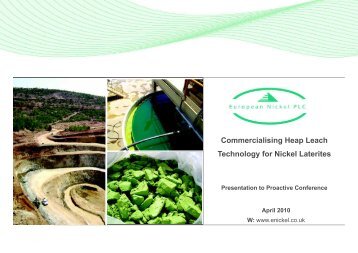 European Nickel One2One Investor Presentation 8 April 10