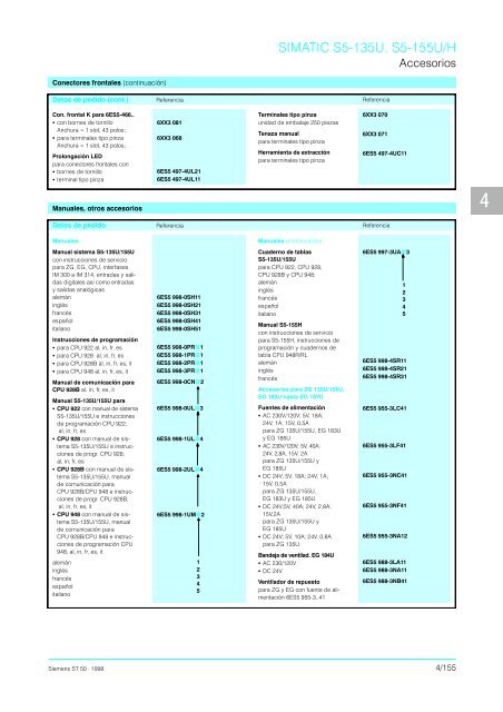 Catalogo Simatic S5