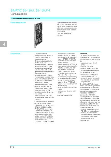 Catalogo Simatic S5