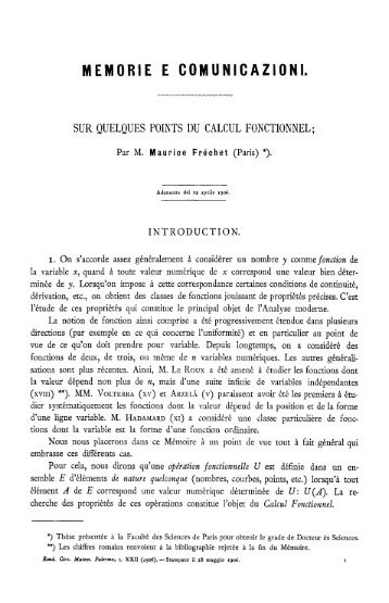 Sur quelques points du calcul fonctionnel - Springer