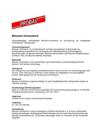 Bitumen-Voranstrich