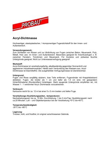 Acryl-Dichtmasse