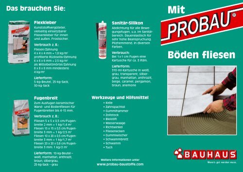 PDF Download - Probau Baustoffe