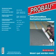 Diffusionsoffene Dachunterspannbahn - Probau Baustoffe