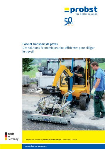 Pose et transport de pavés - Probst Greiftechnik Verlegesysteme ...