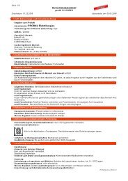 Sicherheitsdatenblatt Â· Handelsname: PROBAU Elektrikergips