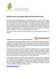 Etichette sociali ed ecologiche diffuse nell'economia del ... - Procafe