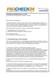 Newsletter 08/2009 - procheck24.de