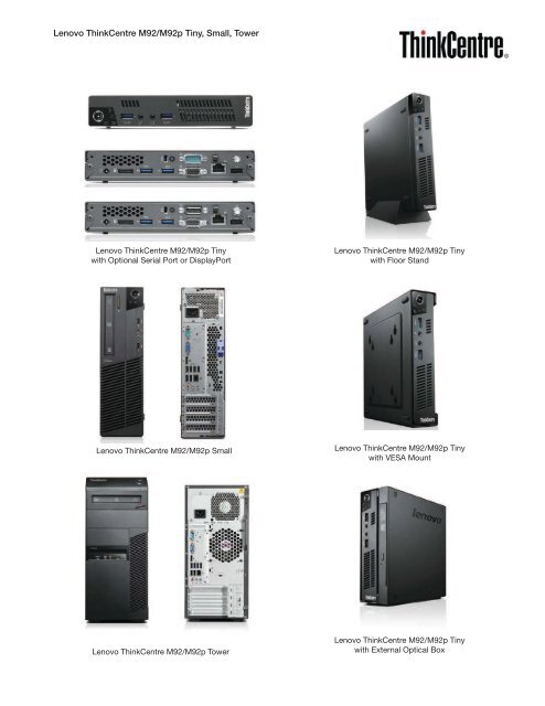 Lenovo ThinkCentre M92/M92p Tiny, Small, Tower - PROconsult ...