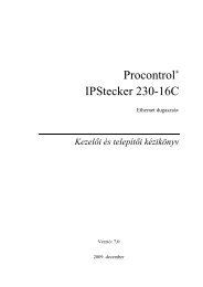 IPStecker230-16C felhasznÃ¡lÃ³i kÃ©zikÃ¶nyv ver7.1 - Procontrol ...