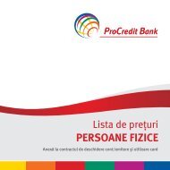 PersoAne fizice - ProCredit Bank