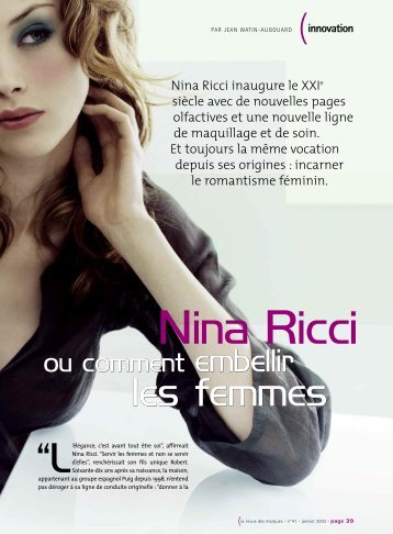 Nina Ricci ou comment embellir les femmes - Prodimarques