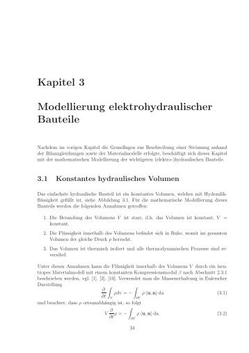 Kapitel 3 Modellierung elektrohydraulischer Bauteile - ACIN
