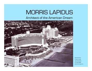 MORRIS LAPIDUS - Product Lounge