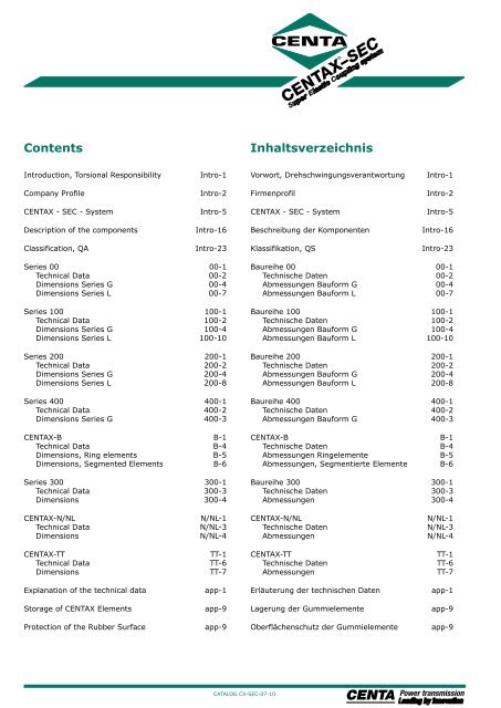 CENTAXÂ®-SEC - Industrial and Bearing Supplies