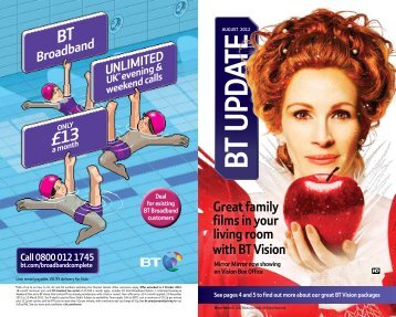BT UPDATE - Great value broadband, phone, digital TV and mobile ...
