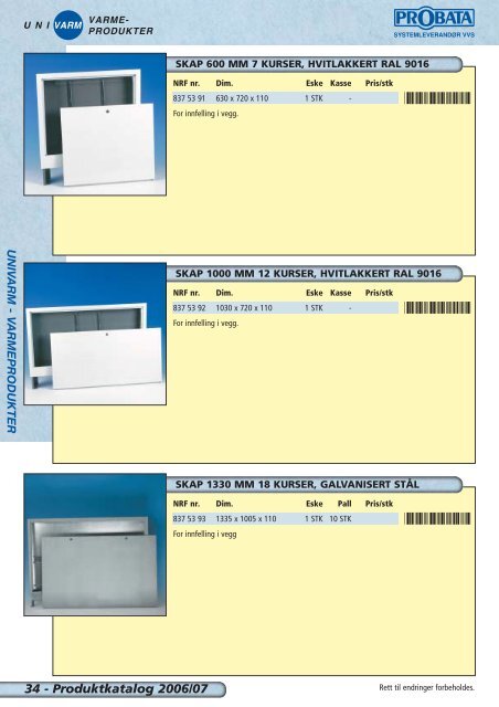 Produktkatalog 2006/07 - Produktfakta