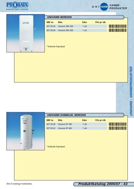 Produktkatalog 2006/07 - Produktfakta