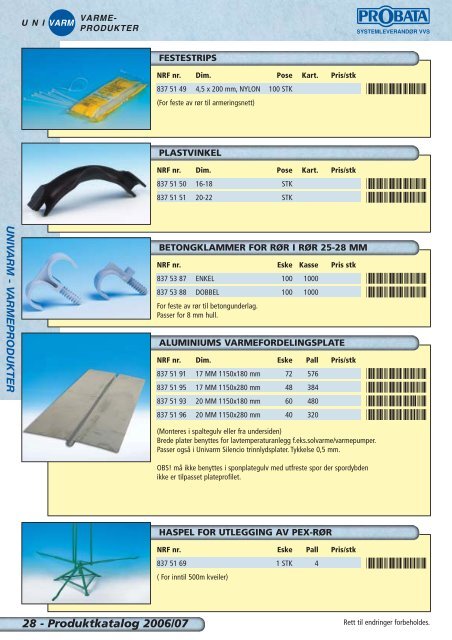 Produktkatalog 2006/07 - Produktfakta