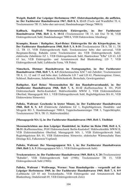 Bibliographie - Dokumentationszentrum Alltagskultur der DDR