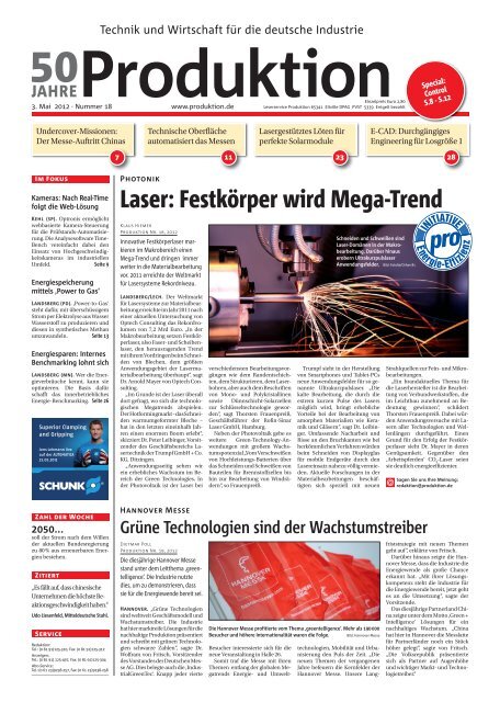 Ausgabe - 18 - 2012 - Produktion