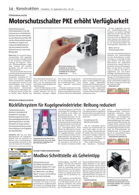 Ausgabe - 38 - 2011 - Produktion